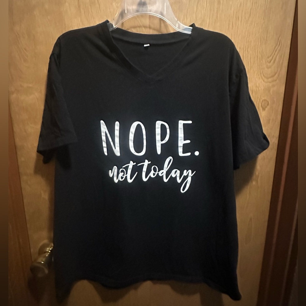 Black Graphic Tee - Nope Not Today